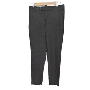 Vince Tab Front Leather Accent Trousers with Ankle Zip